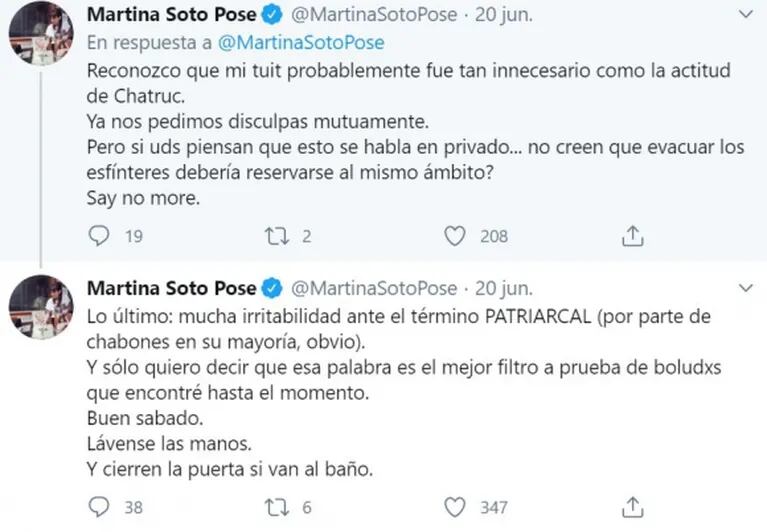 Inesperado cruce de Martina Soto Pose y José Chatruc: "Uno de los gestos más desconsiderados y patriarcales que me tocó presenciar" 