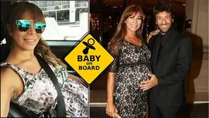 Ximena Capristo encendió la polémica con su foto de 8 meses de embarazo y la imposibilidad de abrocharse el cinturón en su auto. Foto: Instagram.
