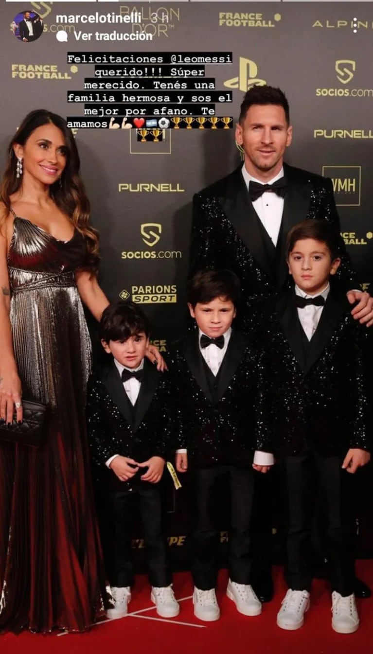Profundo mensaje de Marcelo Tinelli a Lionel Messi por su Balón de Oro: "Tenés una familia hermosa y sos el mejor por afano" 