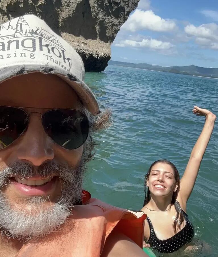 Las vacaciones de Joaquín Furriel con su hija y sin Guillermina Valdés