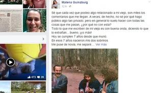 Malena Guinzburg le dedicó un emotivo mensaje a su papá (Fotos: Web). 