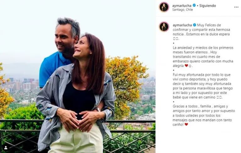 Luciana Aymar anunció que va a ser mamá junto a Fernando González: "Estamos en la dulce espera"