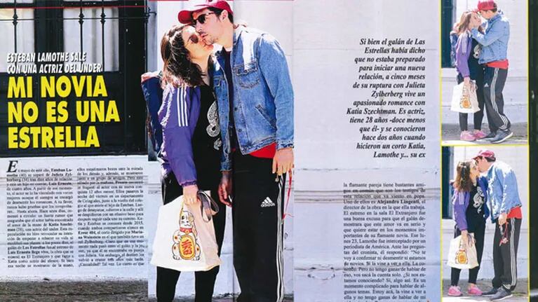 Esteban Lamothe, a los besos con su nueva novia en el barrio de Colegiales