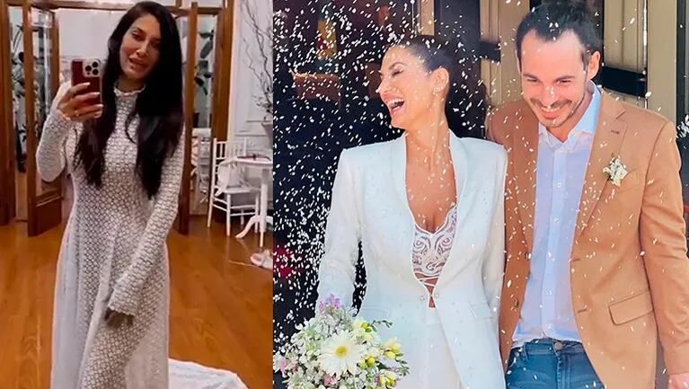 Silvina Escudero sorprendió al lucir el vestido de novia que usó su mamá antes de su gran boda.