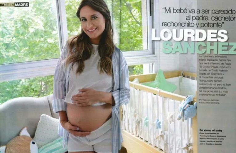 La tierna producción de Lourdes Sánchez, embarazada de 8 meses: "El Chato nunca se va de casa sin darle un beso a la panza"