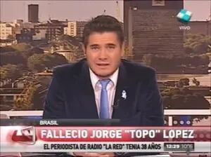 Toti Pasman y el emotivo recuerdo de su amigo Jorge "Topo" López: "Es uno de los días más tristes de mi vida como periodista"