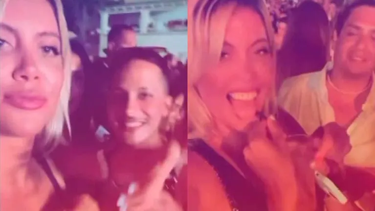 Wanda Nara fue sorprendida con un explosivo beso en un Vip de Ibiza