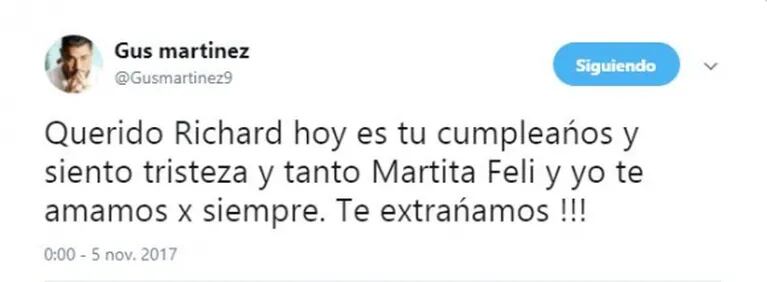 Los emotivos mensajes de los hijos de Ricardo Fort y Gustavo Martínez en el día del cumpleaños del empresario