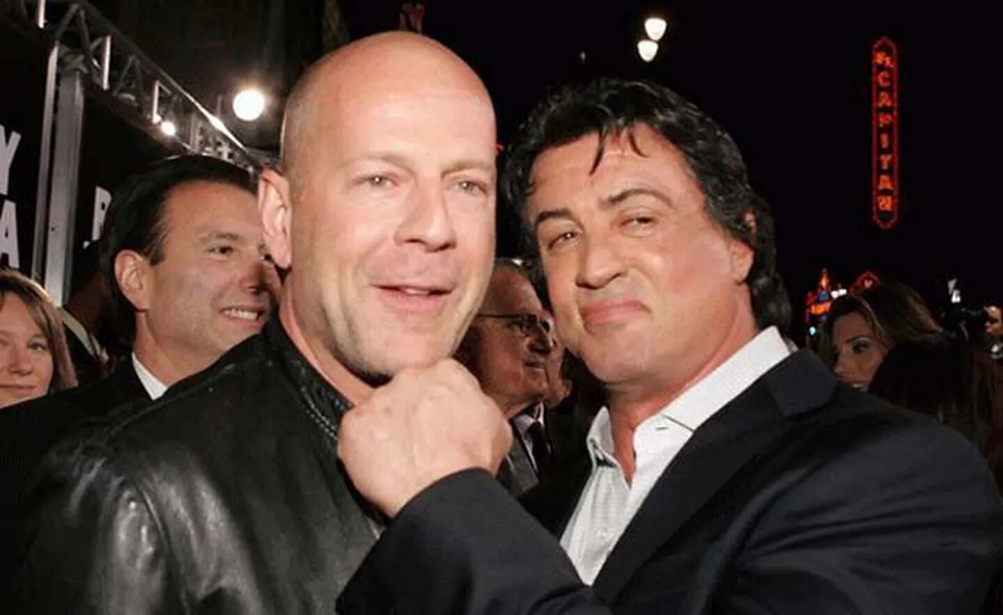Sylvester Stallone junto a Bruce Willis. (Foto: Web)