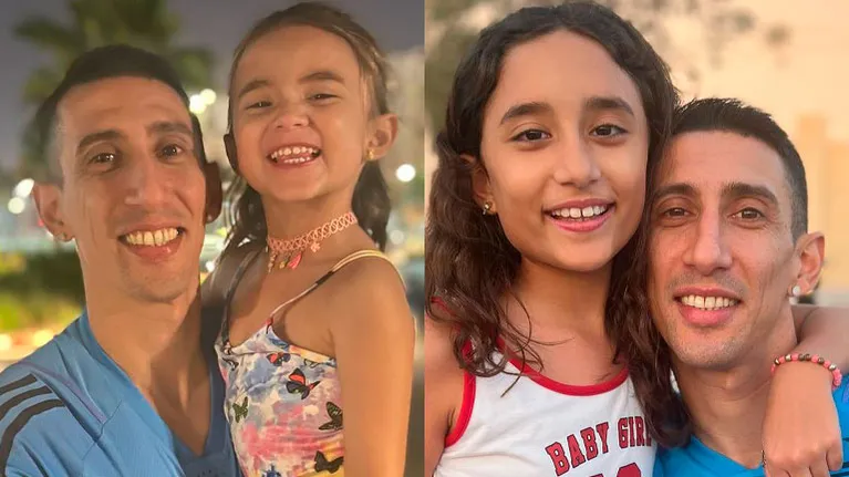 Ángel Di María sorprendió a sus hijas al visitarlas en casa en pleno Mundial Qatar 2022