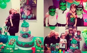 Constantino festejó sus cuatro años, entre amigos y Hulk. (Foto: Instagram)