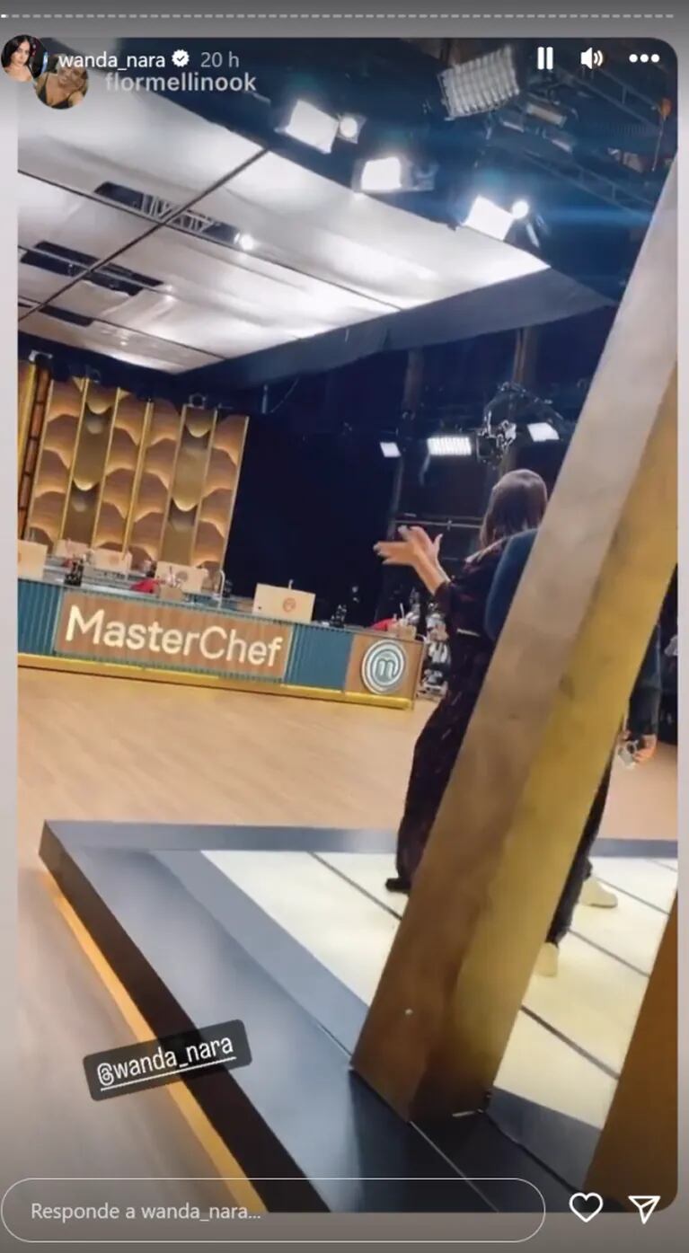 El divertido video de Wanda Nara perreándole al jurado de MasterChef fuera del aire: "La batidora"