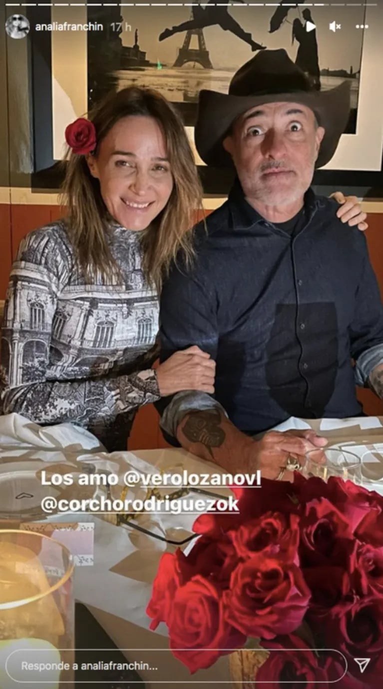 Vero Lozano festejó su aniversario con Corcho Rodríguez en una noche súper romántica