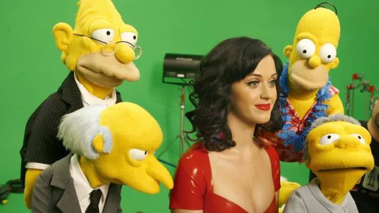 Katy Perry celebró Navidad con Los Simpson