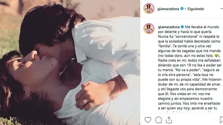 El llamativo comentario buena onda de Jorge Taiana a Gianinna Maradona en Instagram