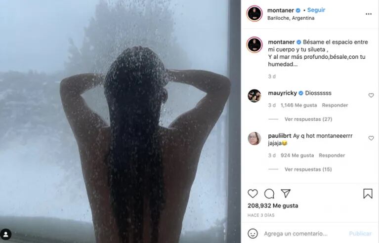 Ricardo Montaner publicó una foto de su esposa en la ducha y sus hijos Mau y Ricky reaccionaron con todo: "Dios"