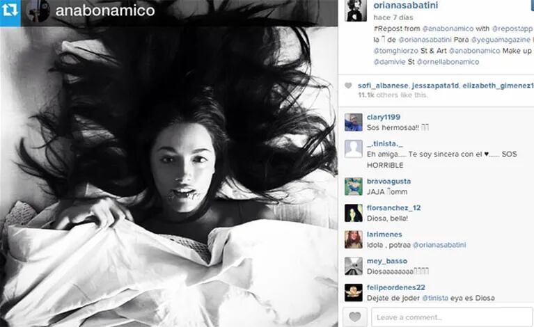 Oriana Sabatini, súper sexy en su última producción (Fotos: Instagram). 