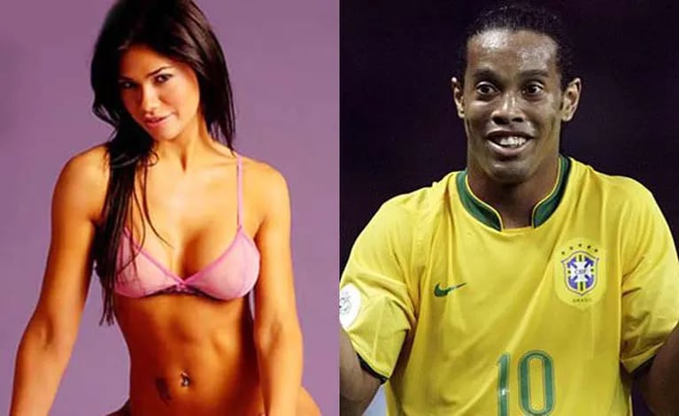 Mariana de Melo y Ronaldinho. (Foto: Web)