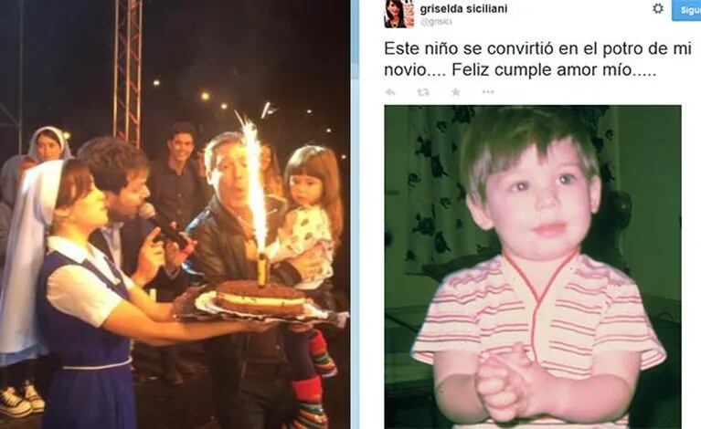 Adrián Suar festejó su cumple en Esperanza Mía y recibió un dulce tweet de Siciliani. (Fotos: eltrecetv.com y Twitter)