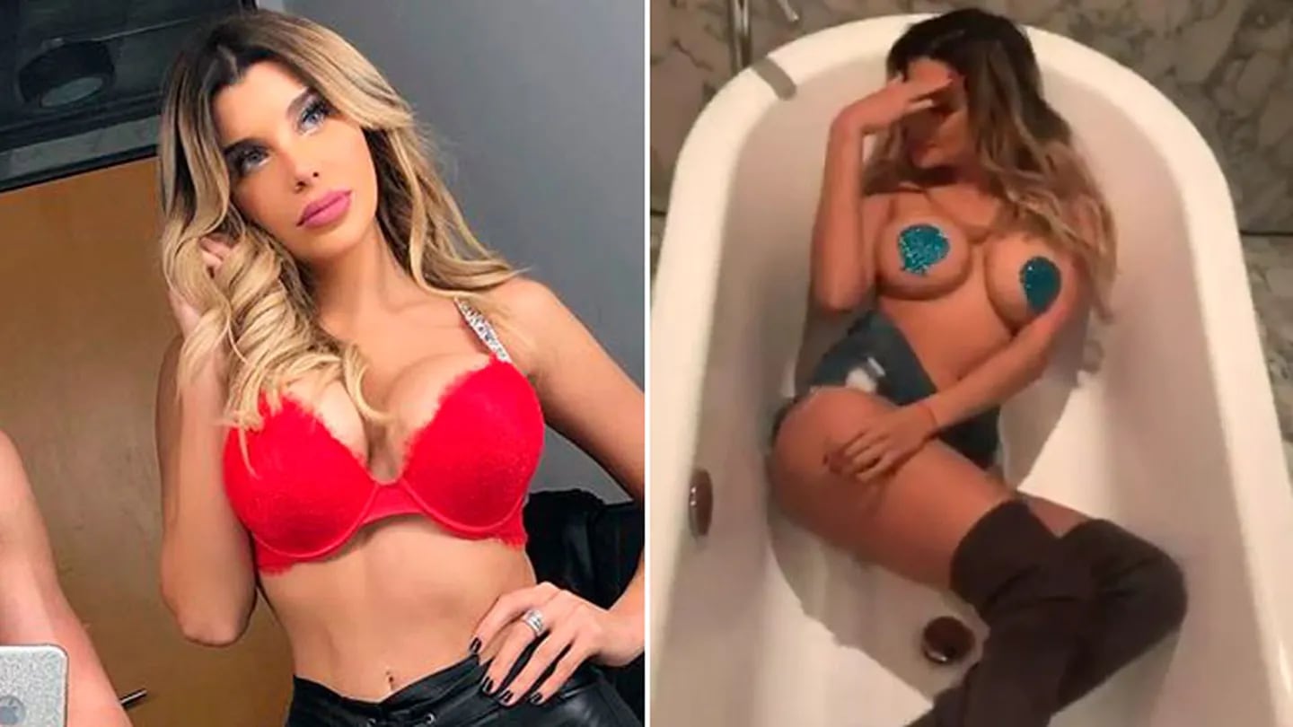Charlotte Caniggia derritió Instagram con un video en topless dentro de la bañera