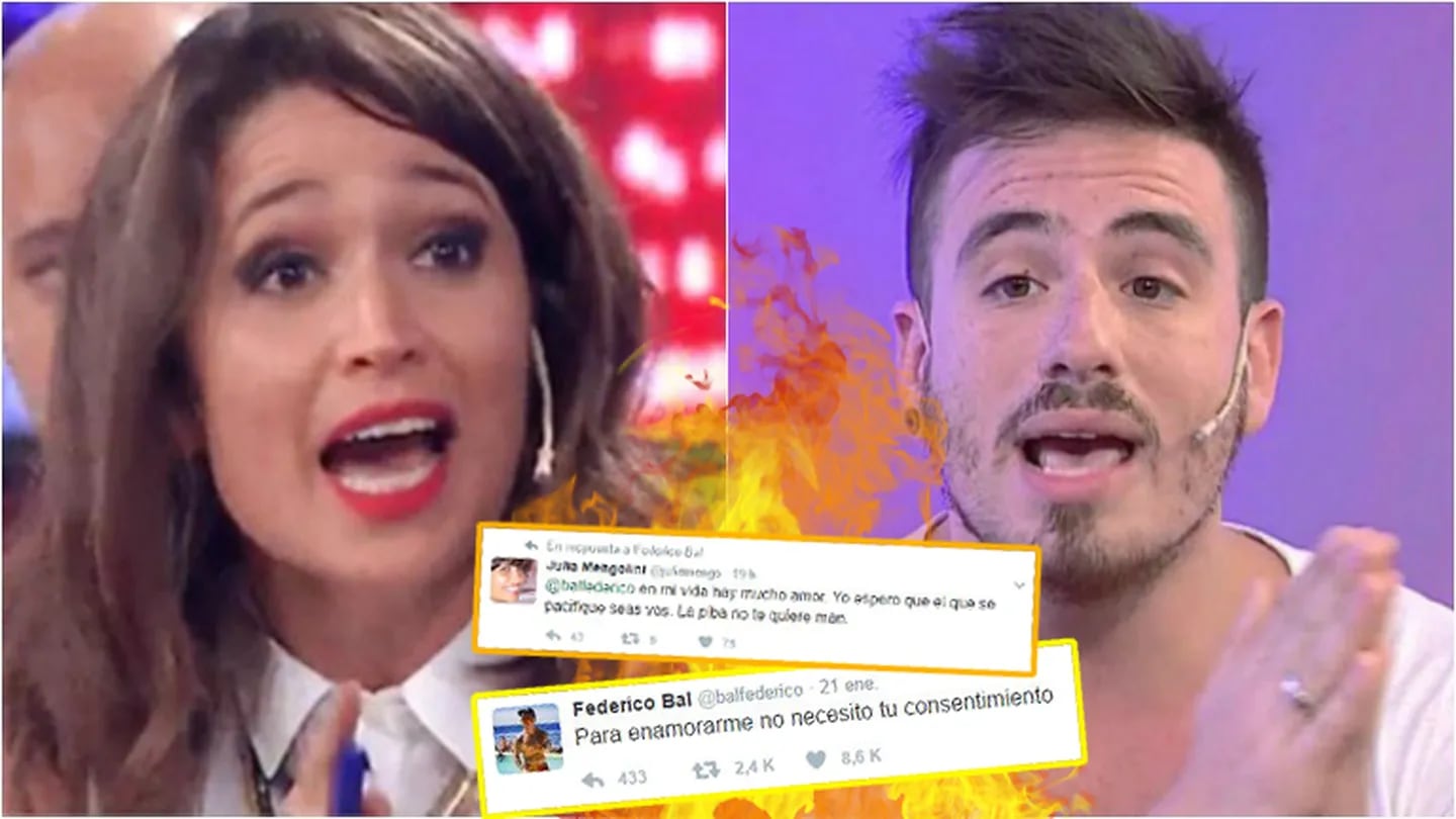 Escandaloso cruce entre Julia Mengolini con Fede Bal... ¡por un tweet dedicado a Laurita Fernández!: "La piba no te quiere, man" 