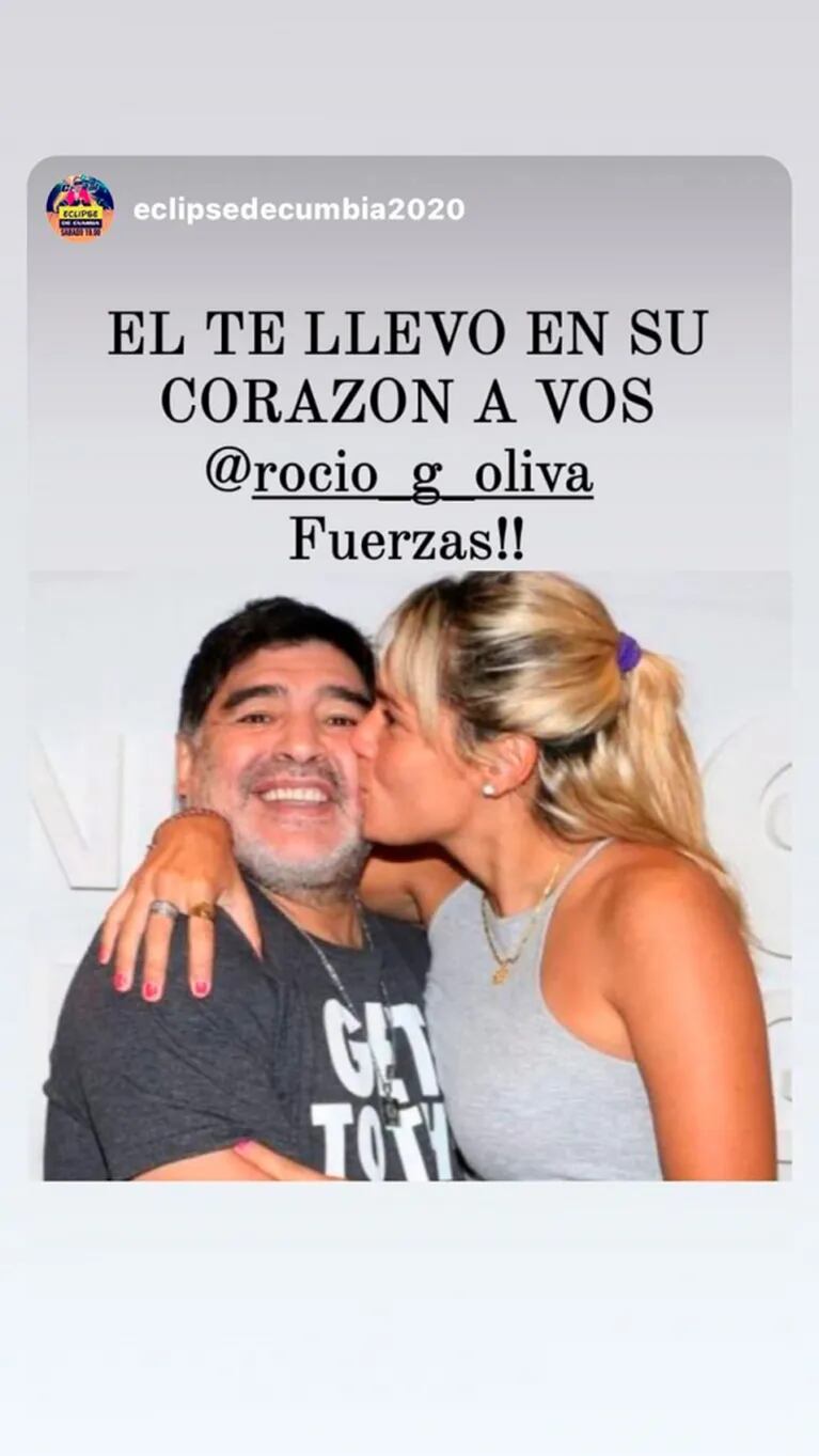 Fuertes posteos de Rocío Oliva luego de que le prohibieran entrar al velorio de Diego Maradona: "Contra los sentimientos nadie puede"