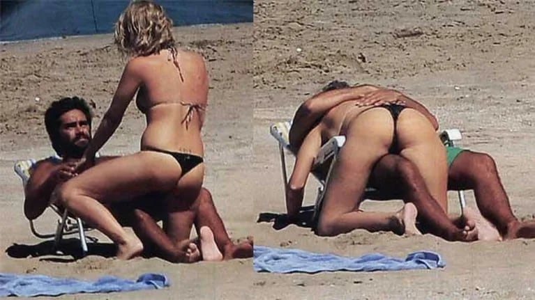 Las llamativas fotos de Brenda Gandini embarazada, con Gonzalo Heredia en la playa