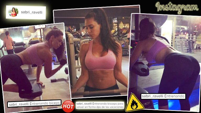 ! La rutina de gym hot de Sabrina Ravelli. (Foto: Instagram)