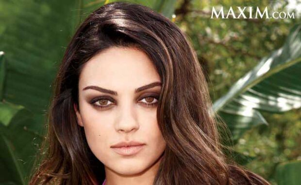 3°: Mila Kunis, quien saltó a la fama en la serie That´s 70 Show junto a Ashton Kutcher. (Foto: Maxim)