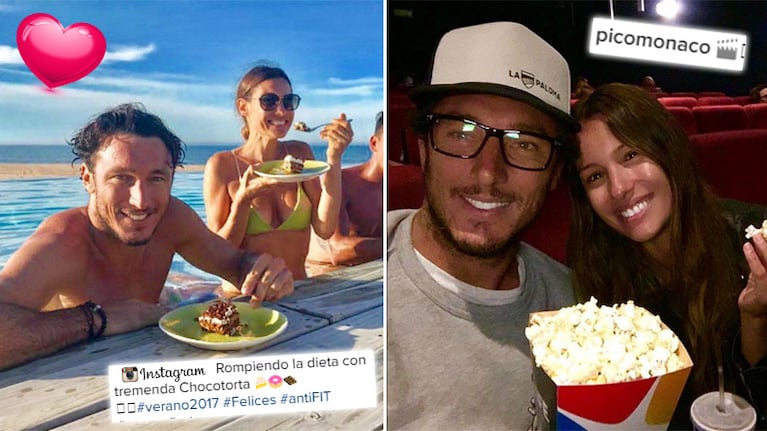 ¡A darse los gustos! Pampita y Pico, romance relajado en el Este: chocotorta y pileta, de día; cine y pochoclos, de noche. (Foto: Instagram)