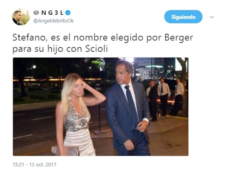 A días de dar a luz, Gisela Berger ya sabe el nombre y el sexo del bebé que espera con Daniel Scioli