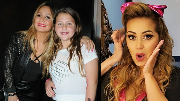 A distancia, la cantante intenta que su hija haga los deberes.