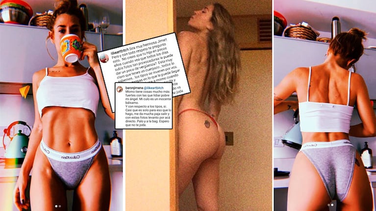 A Jimena Baron le preguntaron si no pensaba en Momo cuando subía fotos sexies: ¡su increíble respuesta! 