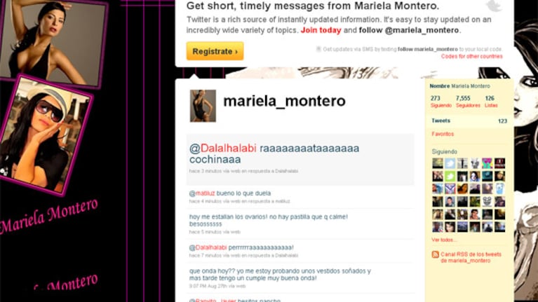 A Mariela Montero le dicen "cochina" por un mensaje "muy fino" que publicó en Twitter