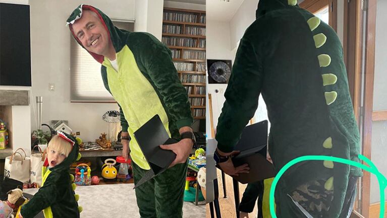 A Marley se le rompió el traje en plena clase virutal.