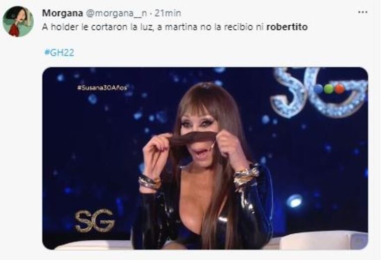 A Martina no la recibió Robertito Funes Ugarte a la salida y hubo lluvia de memes: "Que vuelva Peluffo"