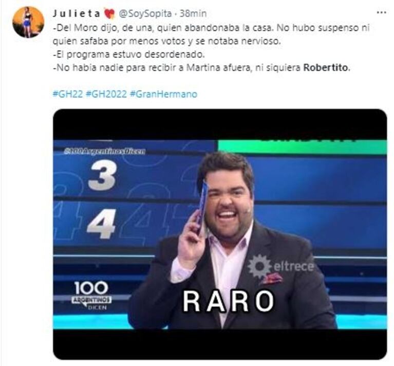 A Martina no la recibió Robertito Funes Ugarte a la salida y hubo lluvia de memes: "Que vuelva Peluffo"