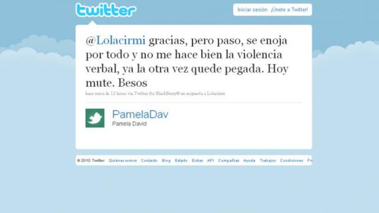 A Pamela David no le interesa amigarse con Fort