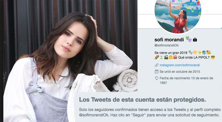 A partir de ahora, Sofía utilizará únicamente Instagram.