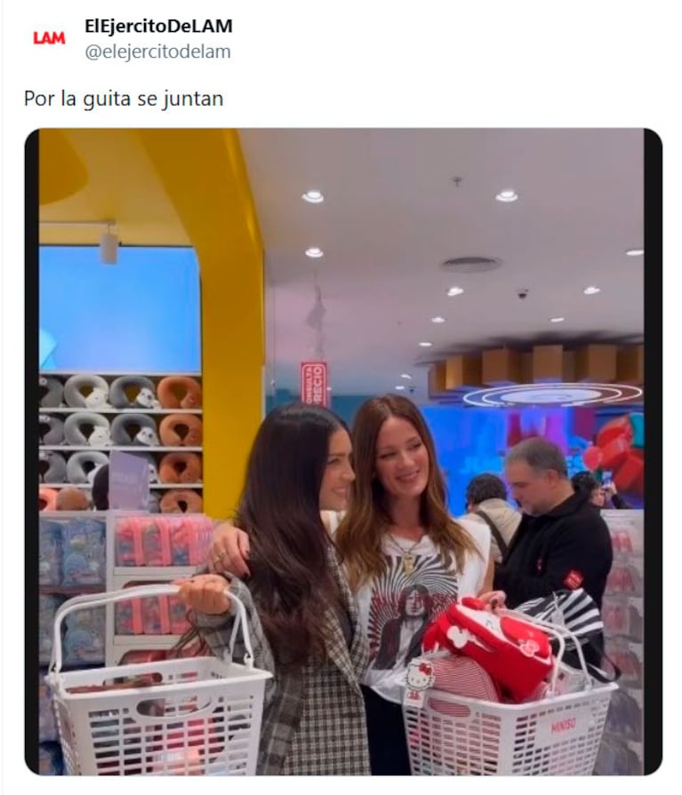 ¿A Paula Chaves y Zaira Nara las une el cariño o la plata? (captura de X)