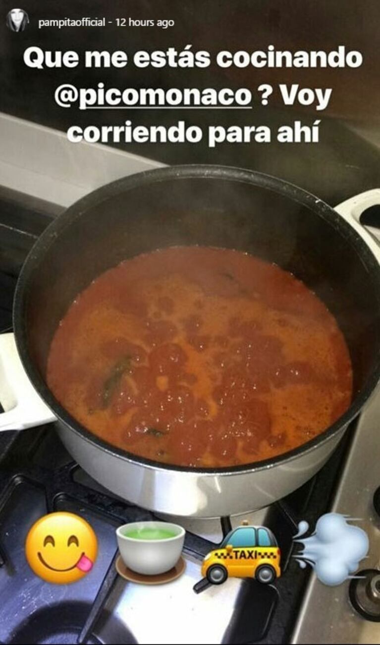 A pocos días de mudarse juntos, Pico Mónaco sorprendió a Pampita con una rica cena