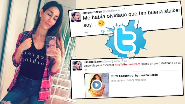 ¿A quién espía Jimena Barón en Twitter? (Foto: web y Twitter)