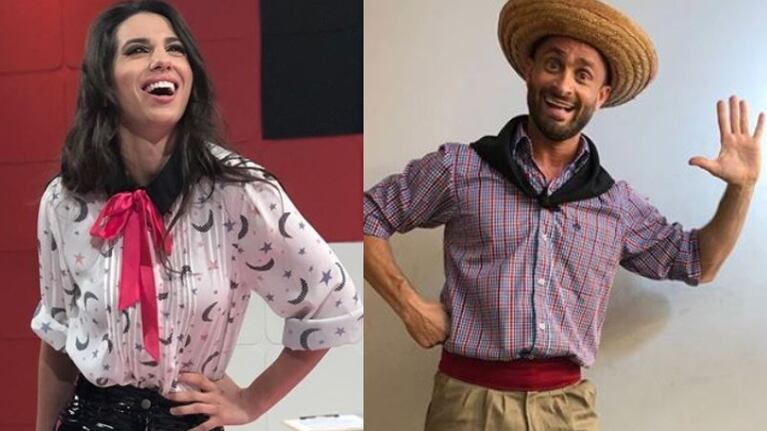 ¿A quién se parece Baclini vestido de campesino, según Cinthia?