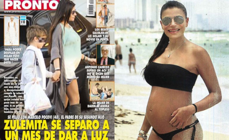 A semanas de dar a luz a su hijo, Zulemita Menem se habría separado de su pareja. (Foto: Pronto)