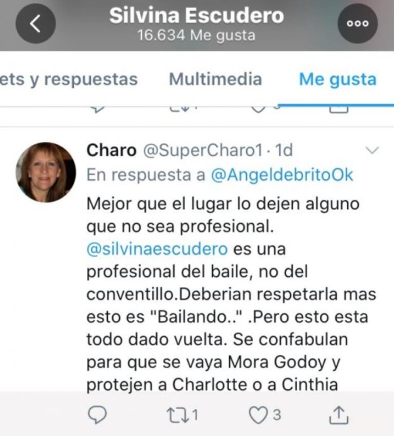 A Silvina Escudero la mandaron al frente con unos fuertes likes y Cinthia Fernández la cruzó: "Mala compañera"