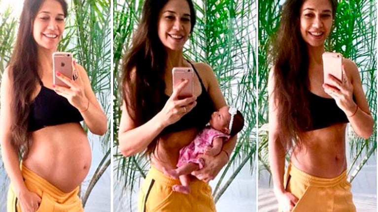 A un mes de dar a luz, Mariana de Melo mostró la transformación de su cuerpo
