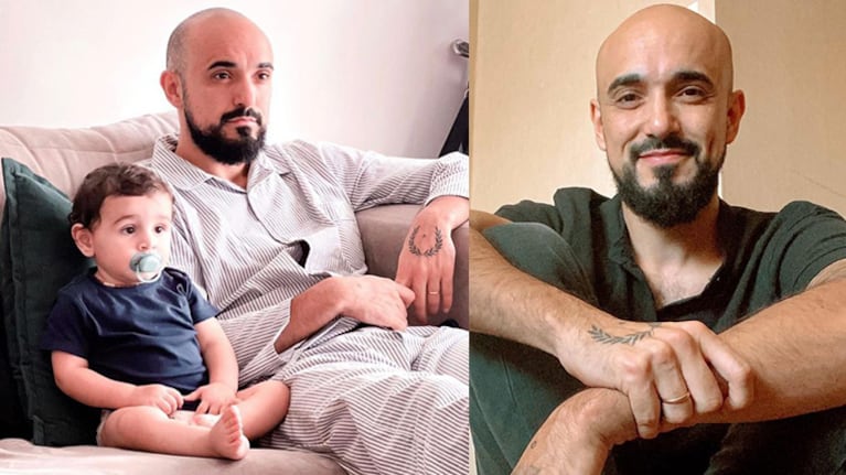 Abel Pintos compartió una foto muy dulce con su hijo, Agustín, de entrecasa.
