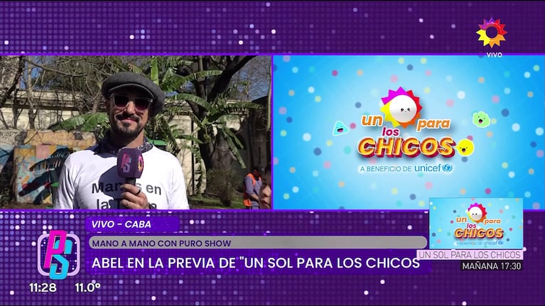 Abel Pintos habló de su participación en Un Sol Para los Chicos este sábado 8 de agosto por eltrece (Foto: captura de eltrece).