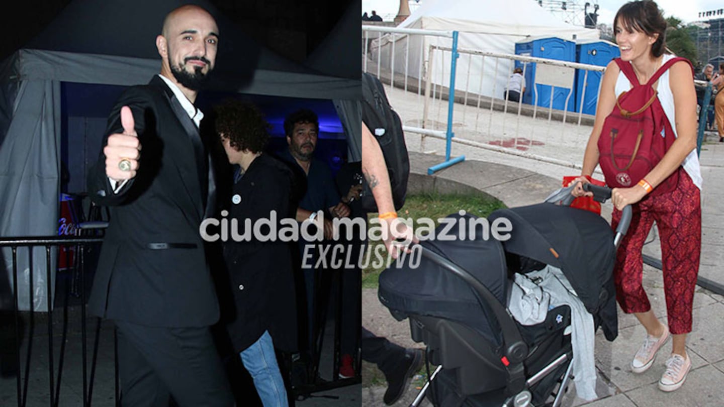 Abel Pintos junto a Mora Calabrese y su hijo Agustín en el Bicentenario de la UBA (Fotos: Movilpress).