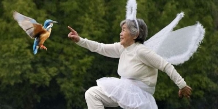 Abuela japonesa sorprendió en las redes con sus curiosas fotos